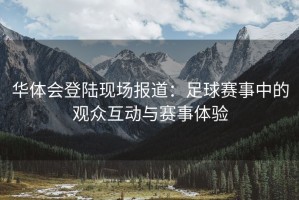 华体会登陆现场报道：足球赛事中的观众互动与赛事体验
