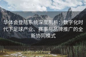 华体会登陆系统深度剖析：数字化时代下足球产业、赛事与品牌推广的全新协同模式