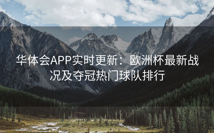 华体会APP实时更新：欧洲杯最新战况及夺冠热门球队排行