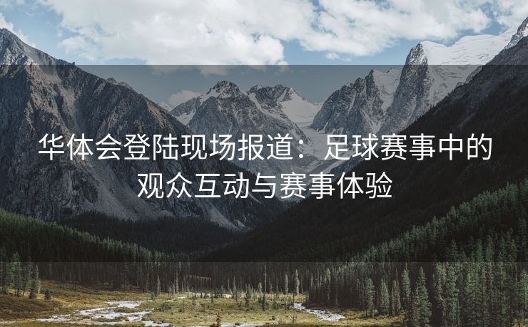 华体会登陆现场报道：足球赛事中的观众互动与赛事体验